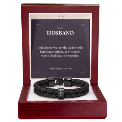 Load image into Gallery viewer, To My Husband, I Still Choose You - Personalized Name Bracelet
