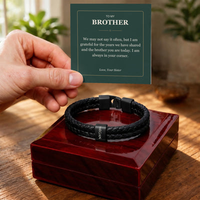 Load image into Gallery viewer, To My Brother, Always in Your Corner - Personalized Name Bracelet
