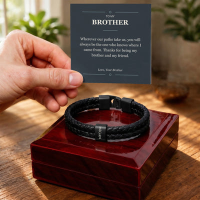 Load image into Gallery viewer, To My Brother, My Brother and My Friend - Personalized Name Bracelet
