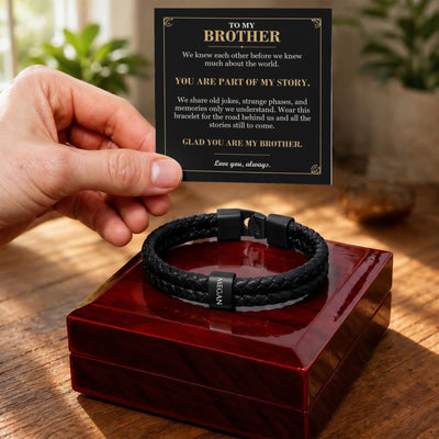 Load image into Gallery viewer, To My Brother, You Are Part of My Story - Personalized Name Bracelet
