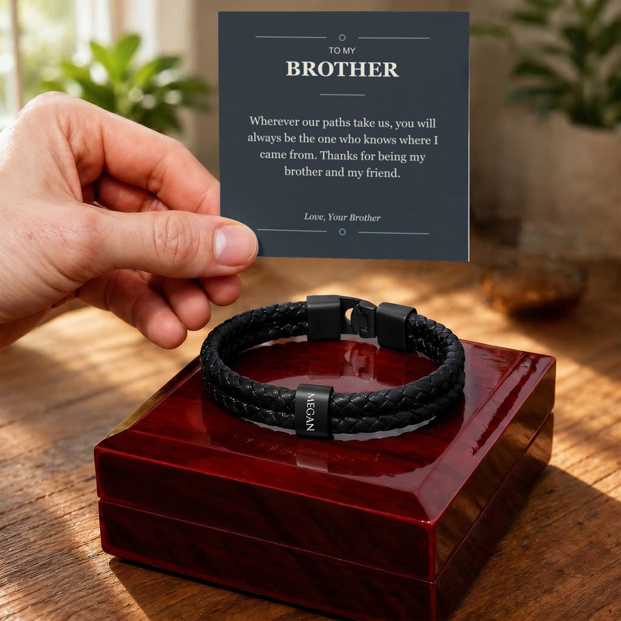 To My Brother, My Brother and My Friend - Personalized Name Bracelet