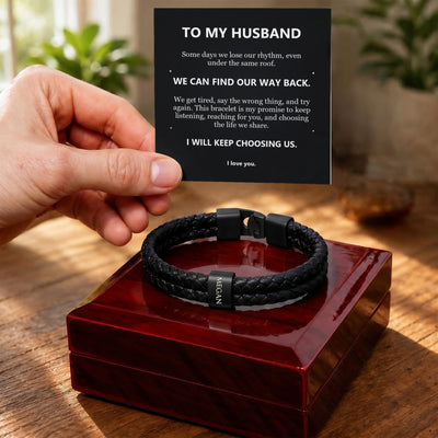 Load image into Gallery viewer, To My Husband, We Can Find Our Way Back - Personalized Name Bracelet

