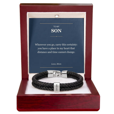 Load image into Gallery viewer, To My Son, Always in My Heart - Personalized Name Bracelet
