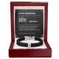 To My Grandson 20th Birthday Men's Personalized Name Bracelet from Grandma