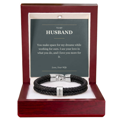 Load image into Gallery viewer, To My Husband, The Dreams We Share - Personalized Name Bracelet
