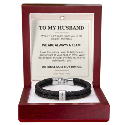 Load image into Gallery viewer, To My Husband, We Are Always a Team - Personalized Name Bracelet
