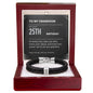 To My Grandson 25th Birthday Men's Personalized Name Bracelet from Grandma