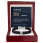 To My Son 21st Birthday Men's Personalized Name Bracelet from Mom