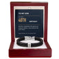 To My Son 40th Birthday Men's Personalized Name Bracelet from Mom