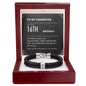 To My Grandson 16th Birthday Men's Personalized Name Bracelet from Grandma