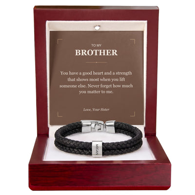 Load image into Gallery viewer, To My Brother, Your Good Heart - Personalized Name Bracelet
