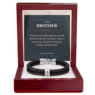Load image into Gallery viewer, To My Brother, My Brother and My Friend - Personalized Name Bracelet

