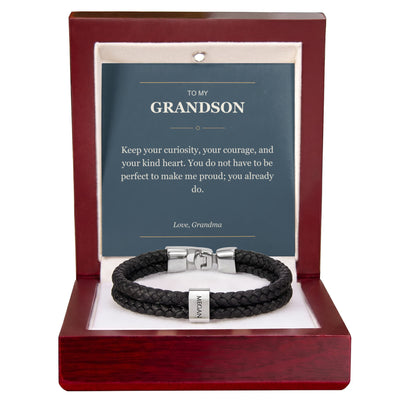 Load image into Gallery viewer, To My Grandson, You Already Make Me Proud - Personalized Name Bracelet
