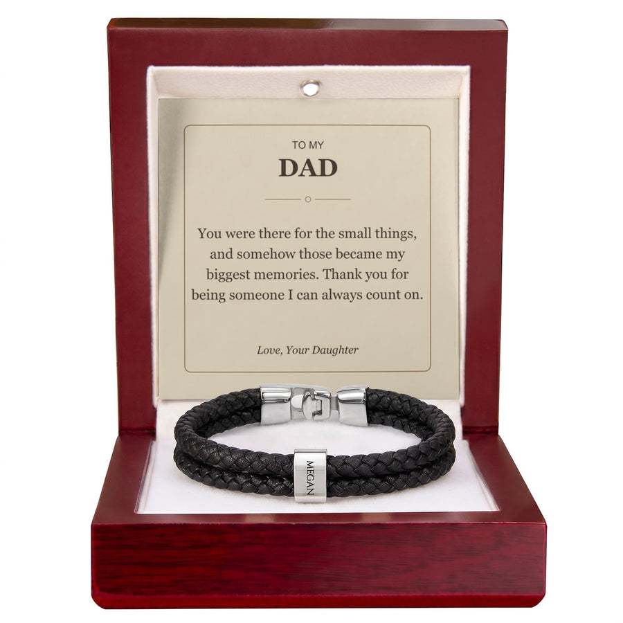 To My Dad, Someone I Can Count On - Personalized Name Bracelet