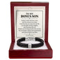 To My Bonus Son Personalized Name Bracelet - Forever Held in My Heart