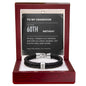 To My Grandson 60th Birthday Men's Personalized Name Bracelet from Grandma