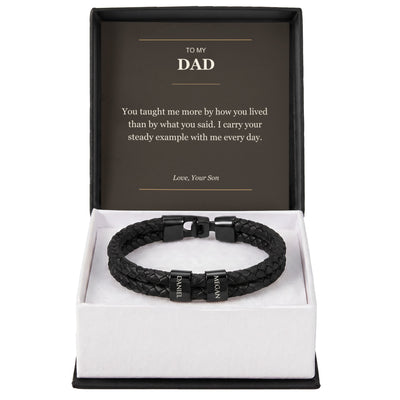 Load image into Gallery viewer, To My Dad, Your Steady Example - Personalized Name Bracelet
