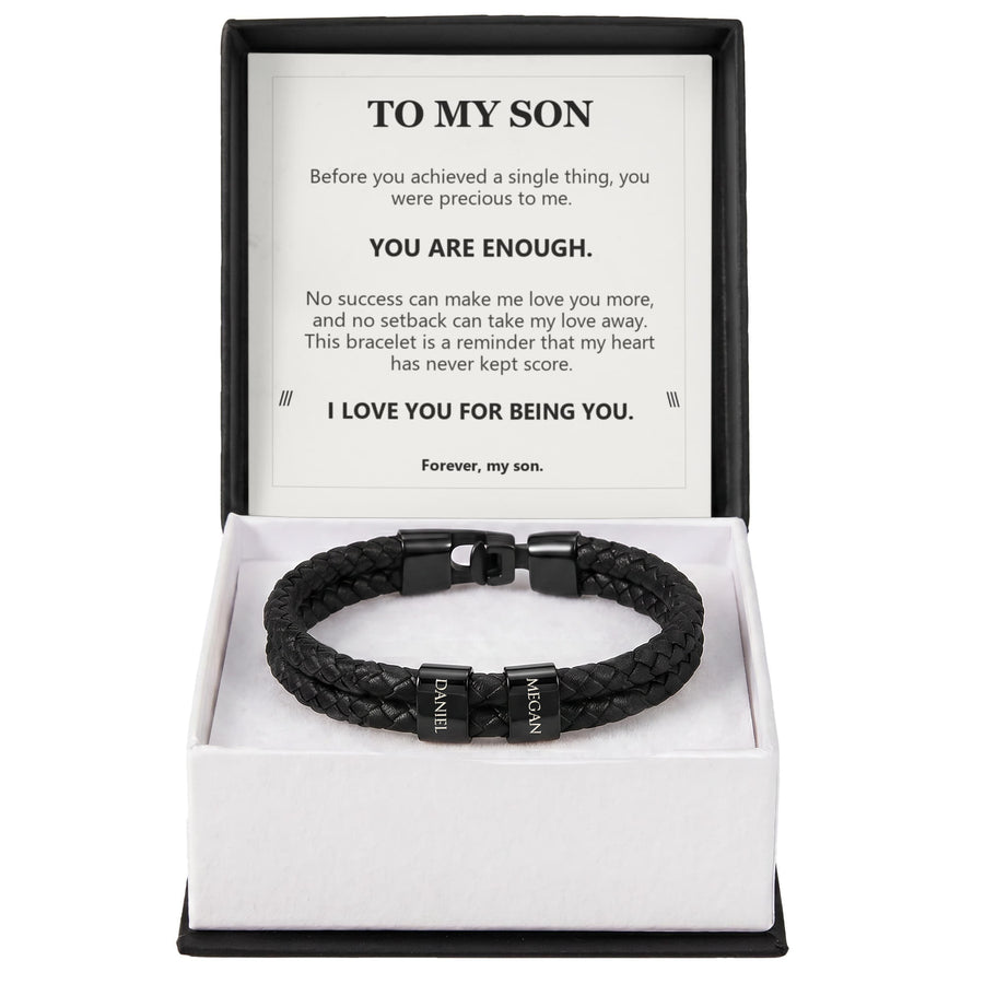 To My Son Bracelet – Loved Without Conditions