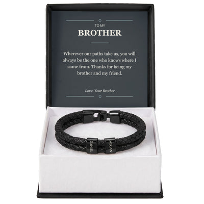 Load image into Gallery viewer, To My Brother, My Brother and My Friend - Personalized Name Bracelet
