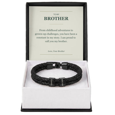 Load image into Gallery viewer, To My Brother, A Constant in My Story - Personalized Name Bracelet
