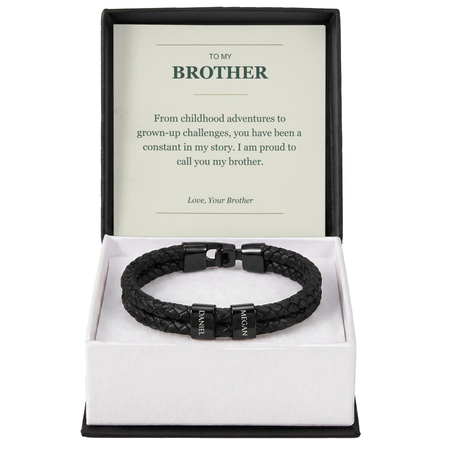 To My Brother, A Constant in My Story - Personalized Name Bracelet