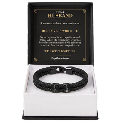 Load image into Gallery viewer, To My Husband, Our Love Is Worth It - Personalized Name Bracelet
