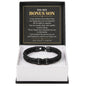 To My Bonus Son Personalized Name Bracelet - Proud to Call You Family