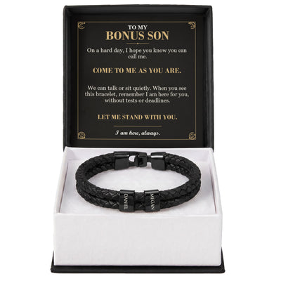 Load image into Gallery viewer, To My Bonus Son, Come to Me as You Are - Personalized Name Bracelet
