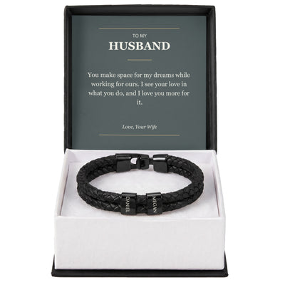 Load image into Gallery viewer, To My Husband, The Dreams We Share - Personalized Name Bracelet
