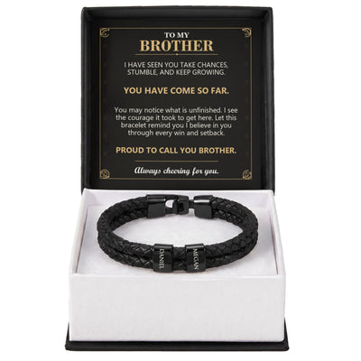 Load image into Gallery viewer, To My Brother, You Have Come So Far - Personalized Name Bracelet
