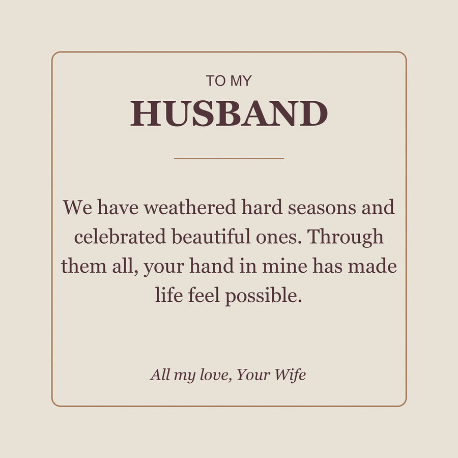To My Husband, Through Every Season - Personalized Name Bracelet