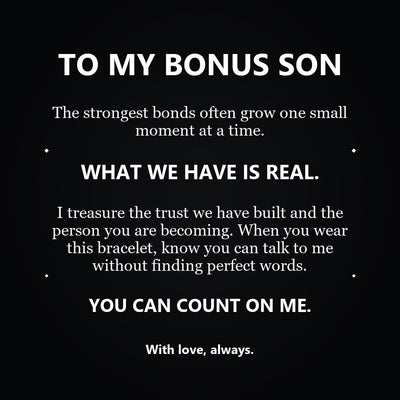 Load image into Gallery viewer, To My Bonus Son, What We Have Is Real - Personalized Name Bracelet
