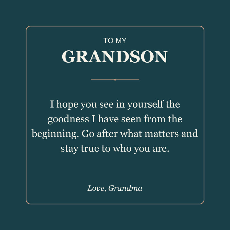 To My Grandson, Stay True to Yourself - Personalized Name Bracelet