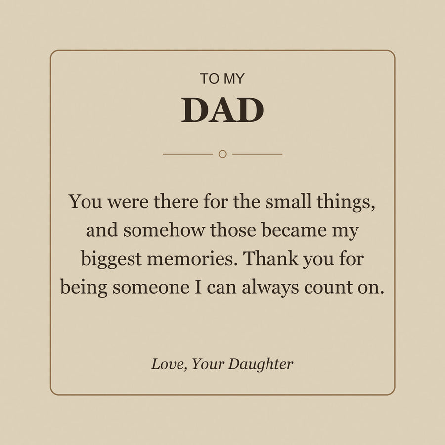 To My Dad, Someone I Can Count On - Personalized Name Bracelet
