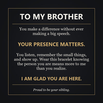 Load image into Gallery viewer, To My Brother, Your Presence Matters - Personalized Name Bracelet
