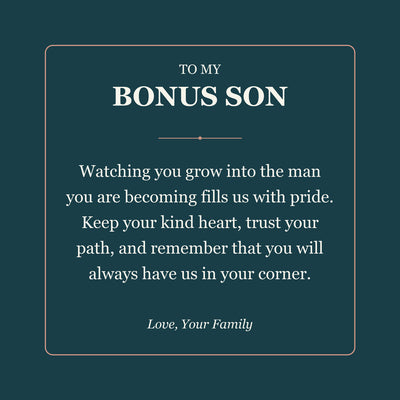 Load image into Gallery viewer, To My Bonus Son, Proud of the Man You Are Becoming - Personalized Name Bracelet
