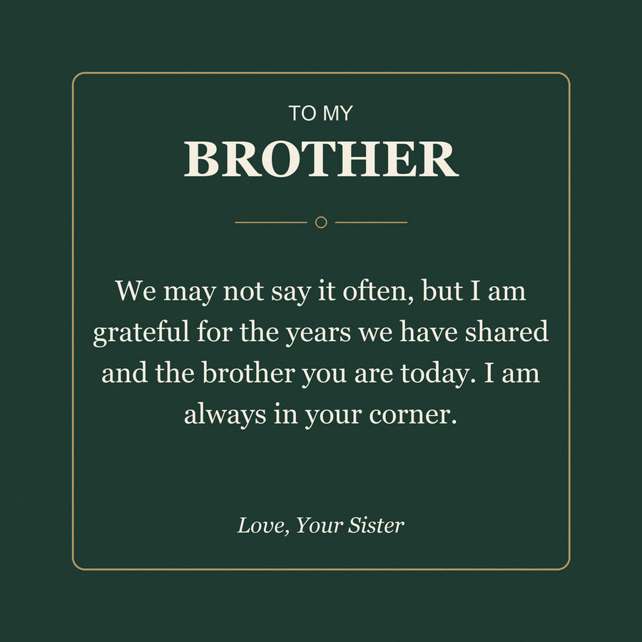 To My Brother, Always in Your Corner - Personalized Name Bracelet