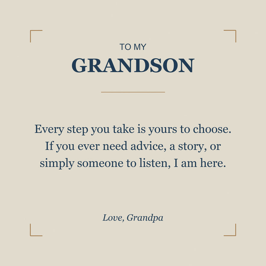 To My Grandson, I Am Here for You - Personalized Name Bracelet