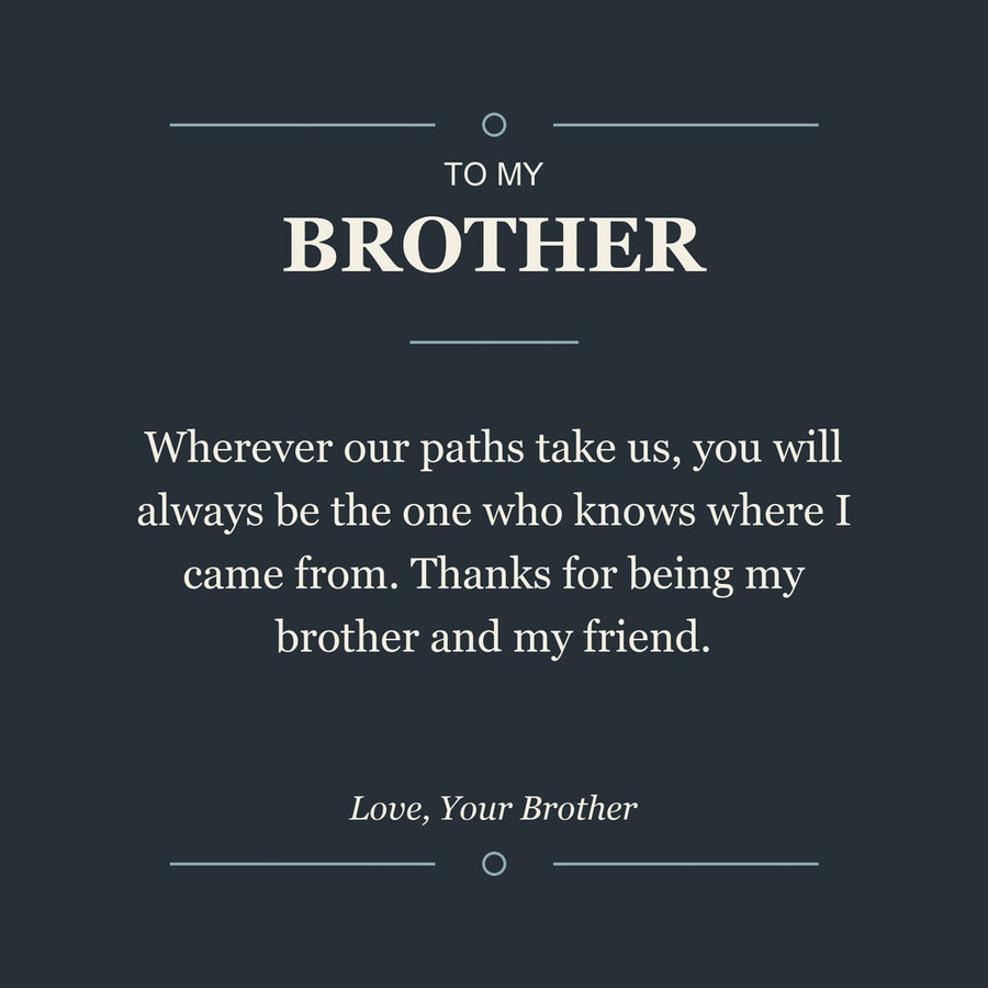 To My Brother, My Brother and My Friend - Personalized Name Bracelet