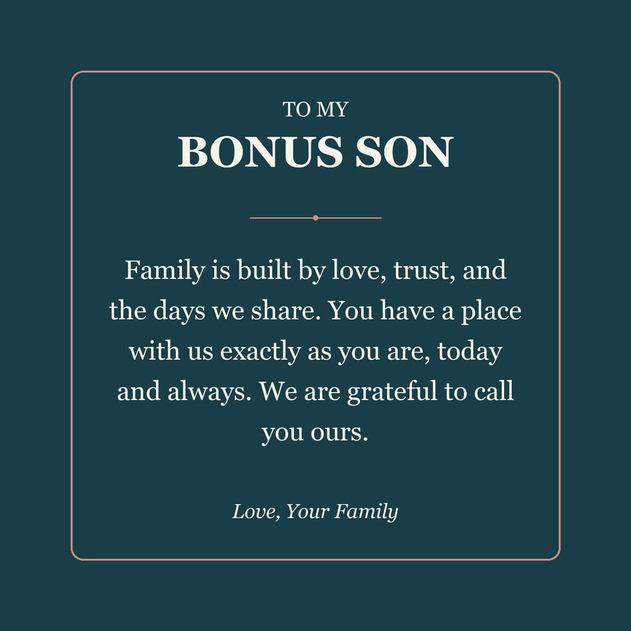 To My Bonus Son, You Belong With Us - Personalized Name Bracelet