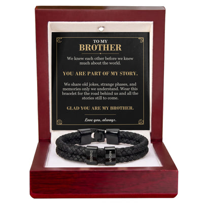 Load image into Gallery viewer, To My Brother, You Are Part of My Story - Personalized Name Bracelet
