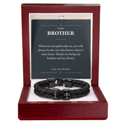 Load image into Gallery viewer, To My Brother, My Brother and My Friend - Personalized Name Bracelet
