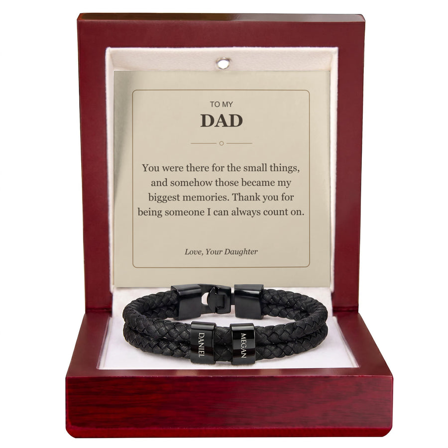 To My Dad, Someone I Can Count On - Personalized Name Bracelet