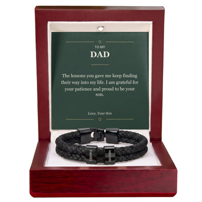 Load image into Gallery viewer, To My Dad, Proud to Be Your Son - Personalized Name Bracelet
