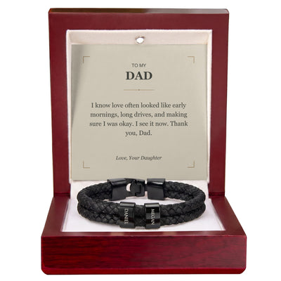 Load image into Gallery viewer, To My Dad, I See Your Love Now - Personalized Name Bracelet
