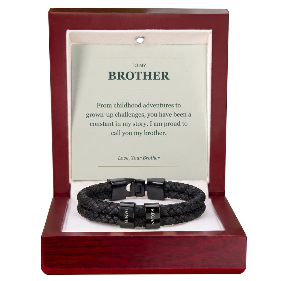 To My Brother, A Constant in My Story - Personalized Name Bracelet