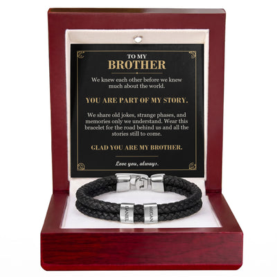 Load image into Gallery viewer, To My Brother, You Are Part of My Story - Personalized Name Bracelet
