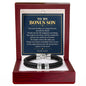 To My Bonus Son Personalized Name Bracelet - Shaped by Love, Not Only Blood