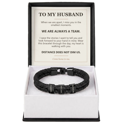 Load image into Gallery viewer, To My Husband, We Are Always a Team - Personalized Name Bracelet
