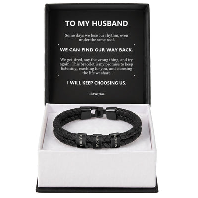 Load image into Gallery viewer, To My Husband, We Can Find Our Way Back - Personalized Name Bracelet
